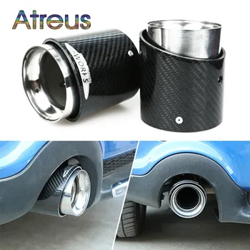 

1X For MINI Cooper F55 F54 F56 F57 F60 S R55 R56 R57 R58 R60 R61 Accessories Carbon Fiber Car Exhaust Muffler Tip Cover Stickers