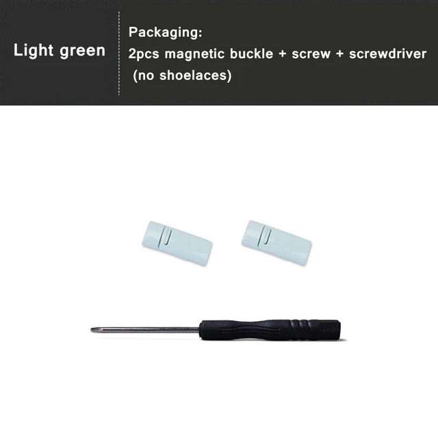 4pcs/pair Shoelace Buckle Metal Shoelaces Magnetic buckle Accessories Metal Lace Lock DIY Sneaker Kits Metal Lace Buckle Light green