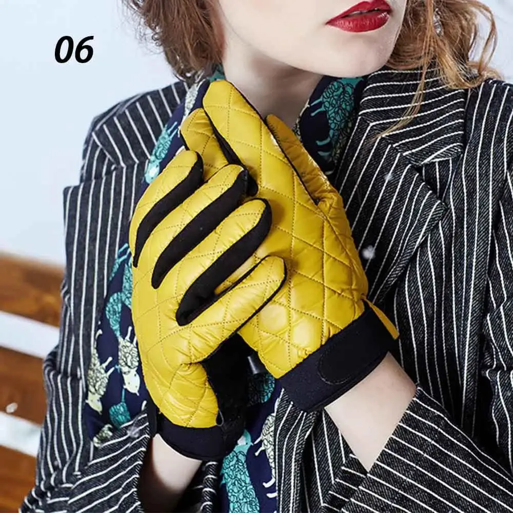06-Titan Yellow Sparsil женские противоскользящие зимние перчатки ярких цветов, толстые флисовые перчатки кораллового цвета, ветрозащитные теплые мягкие женские варежки - Цвет: 06-Titan Yellow