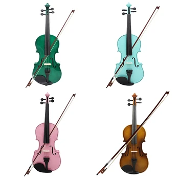

4/4 Full Size Acoustic Violin Fiddle Wood With Case Bow Rosin Violin