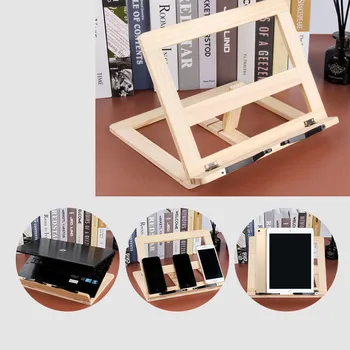 

1 pcs Reading Bookshelf Wooden Frame Bracket Book Reading Bookend Tablet PC Support Music Stand Wood Table Drawing Stationery