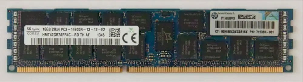 708641-B21 712383-081 715274-001 аккумулятор большой емкости 16GB 2RX4 DDR3-1866 PC3-14900R ECC REG | Компьютеры