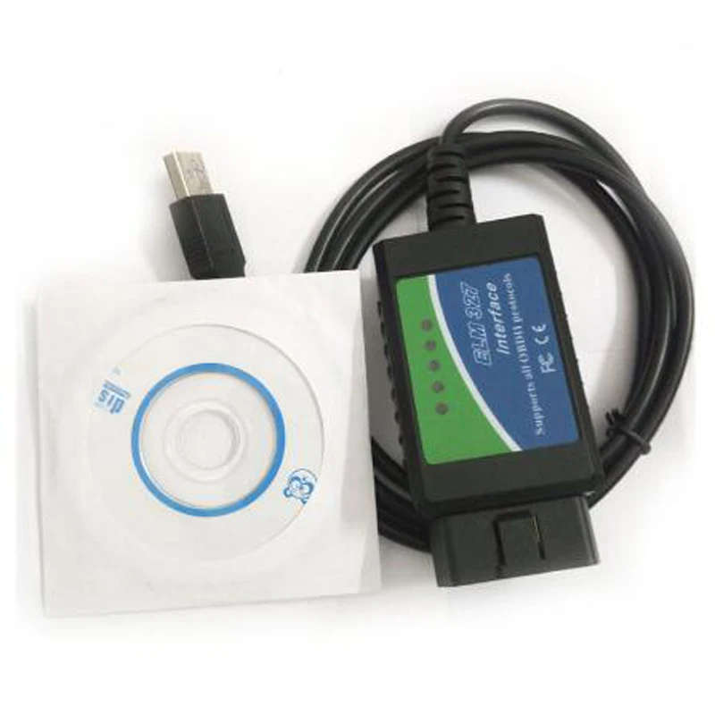Автомобильный диагностический интерфейс ELM327 USB V1.5 OBD2 сканер ELM 327 в 1 5 OBDII