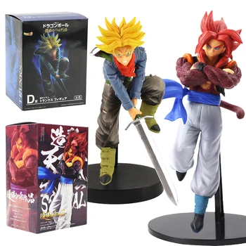 

18cm 23cm Scultures Big Dragonball Figure Trunks with Sword Gogeta Super Saiyan 4 SSJ Anime Model Toys