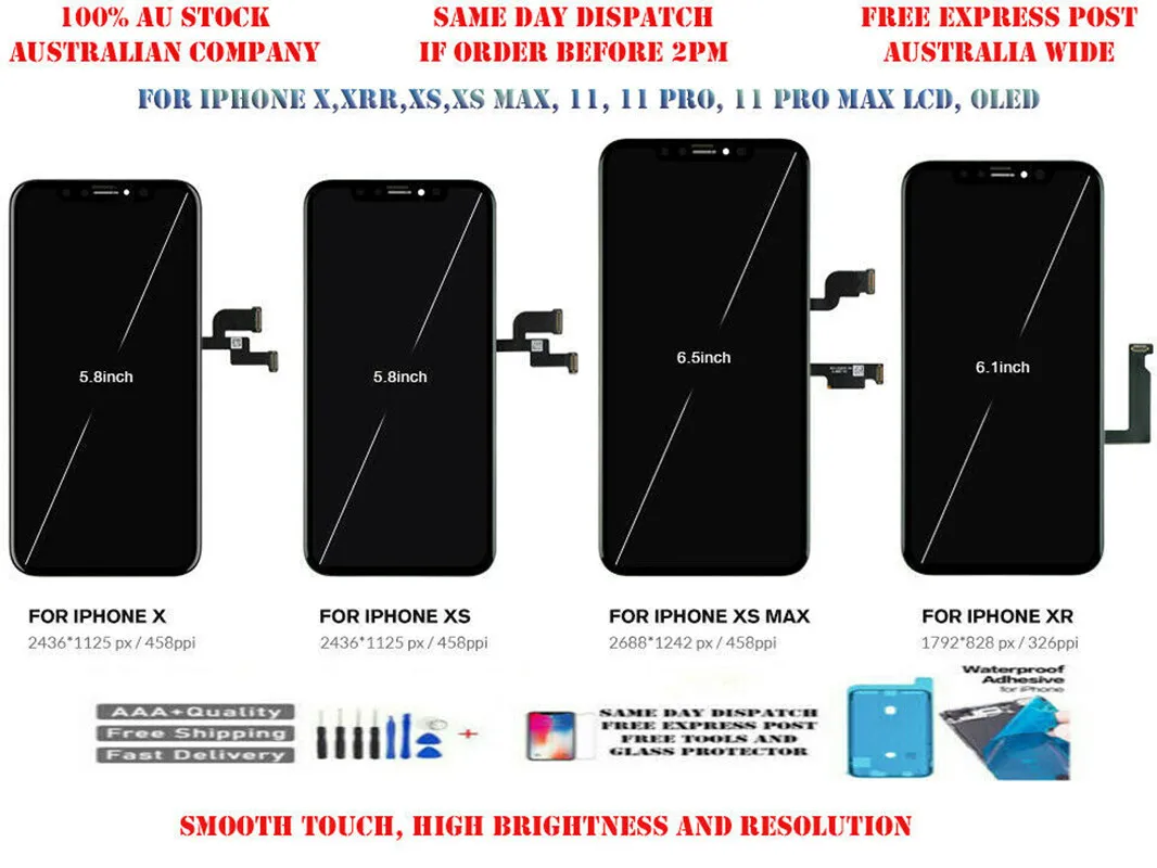 LCD touch screen for iphone mobile phone display replacement iPhone x/ xs/ xr /12 /11 pro max xr/xs/11pro | Мобильные телефоны и