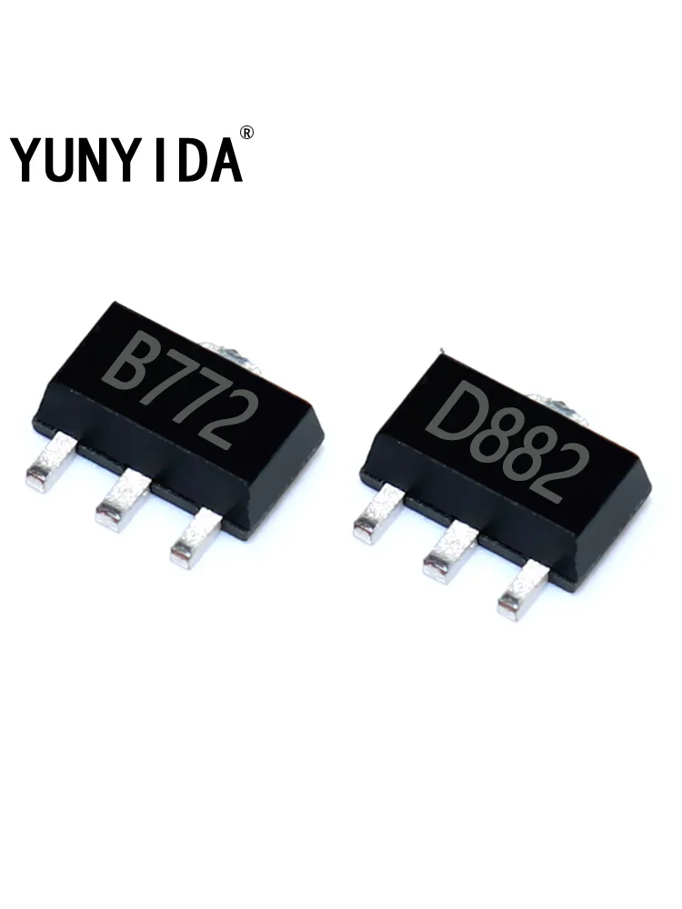 20PCS SOT-89 ( 10PCS 2SD882 D882 +10PCS 2SB772 B772 ) SOT-89