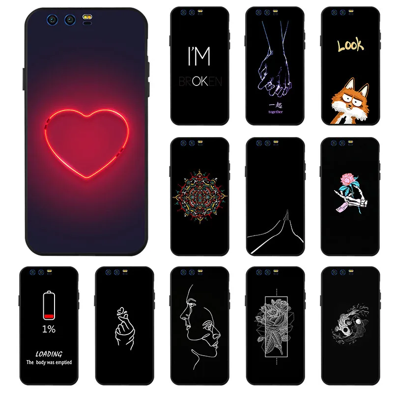 Silicon Soft TPU case For huawei honor 9 lite Case Cover Matte Painting Black Painted Cases back cover |