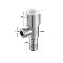 Латунное покрытие треугольник клапан смешивания воды кран для ванны горячей и холодной угол переключатель