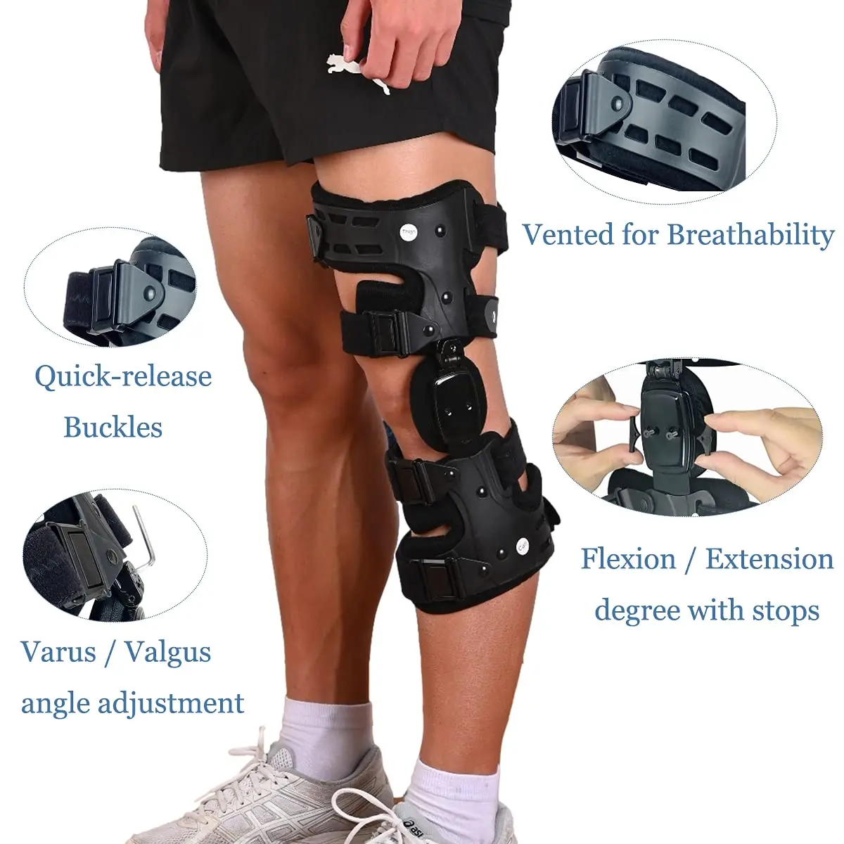 KOMZER OA Unloader Knee Brace, Osteoarthritis of the Bone on Bone Knee Support, Rheumatoid Arthritis Joint Pain and Degeneration
