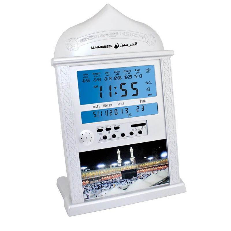

LCD Azan Adhan Clock Islamic Muslim Prayer Mosque Alarm Wall Table Time Clock Prayer Clock for home diy tools parts 2019 new
