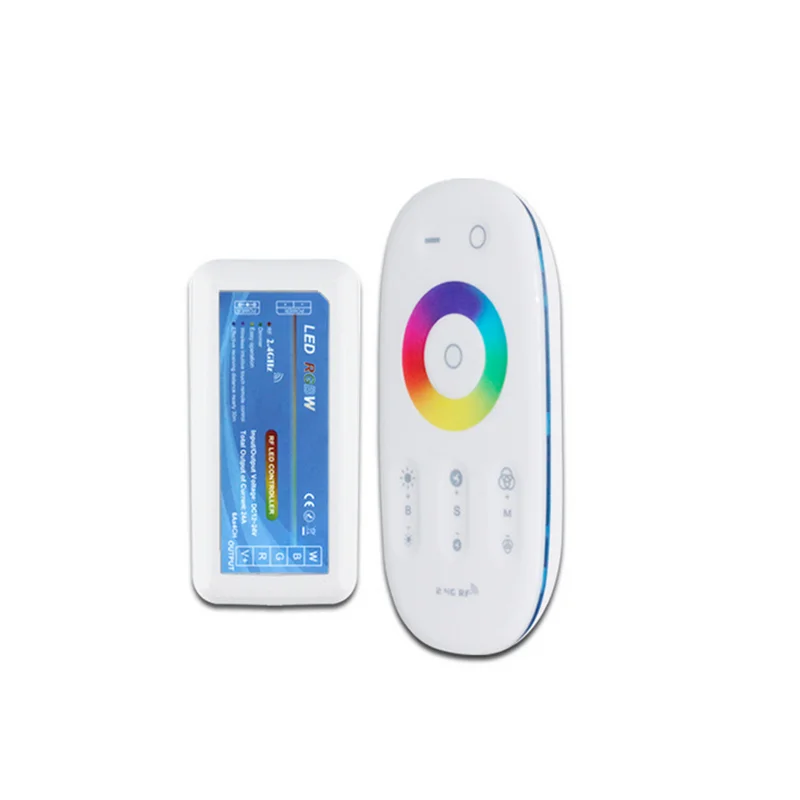 

Touch Screen RGBW LED Controller Smart 2.4G Wireless RF Remote Control DC 12V 24V 24A for RGBW LED Strip Lights Lamp Bulb Tube
