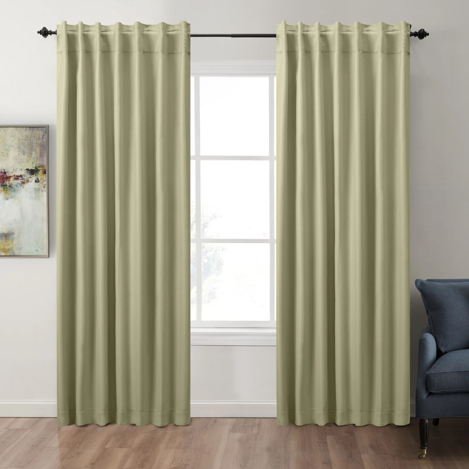 Solid Color Thermal Insulated 90% + Blackout Curtains for Living Room Bedroom Gray Black Blue Thick Window Curtain Treatment