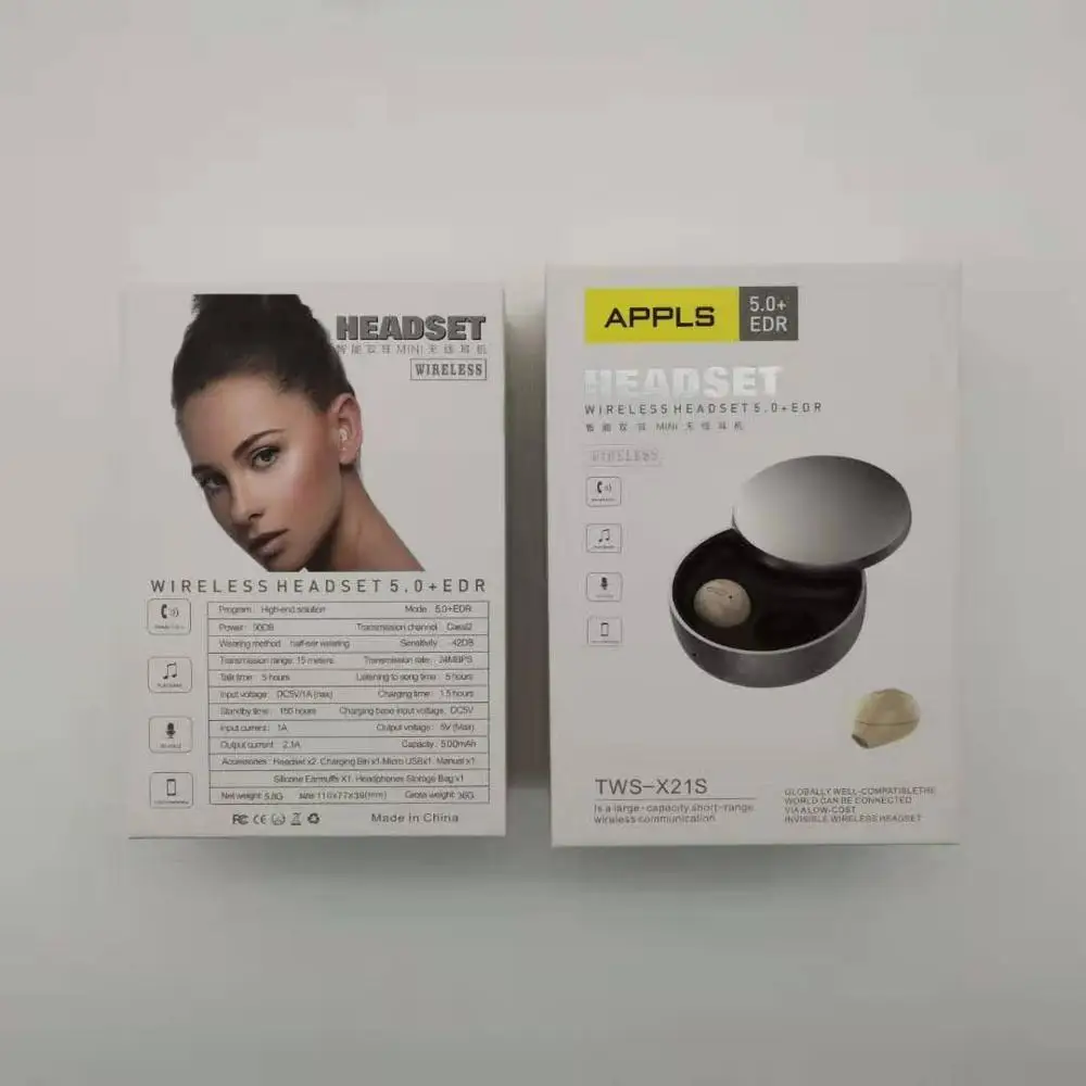 X21S Nude MRSVI X20 X21Bean TWS мини bluetooth/беспроводные наушники 3D стерео гарнитуры IPX5 водонепроницаемые наушники милые наушники с микрофоном - Цвет: X21S Nude