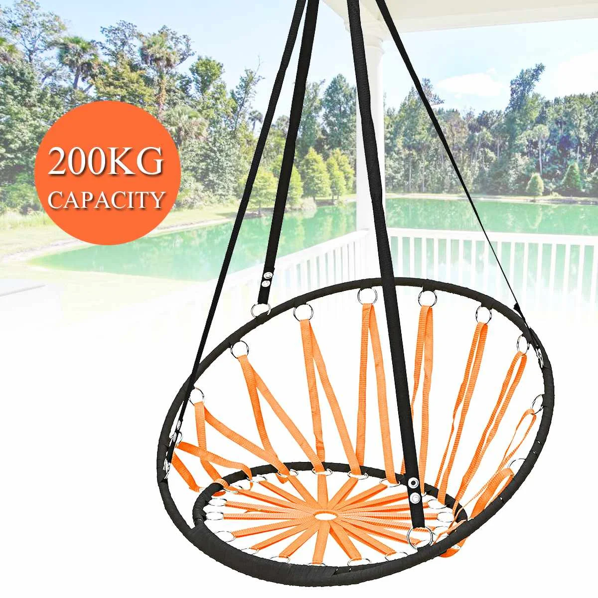 

Round Hammock Swing Hanging Chair Outdoor Indoor Furniture for Garden Dormitory Children Adult Comfortable Chair Hammock Bed