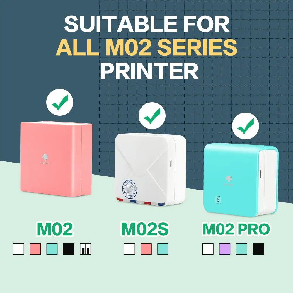 Phomemo Semi-Transparent Sticker Thermal Paper, Self-Adhesive for Phomemo-M02/M02S Mini Bluetooth Pocket Printer，50mm x 2.5m