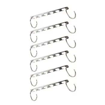 

12pcs Stainless Iron Closet Hook Cloth Hanger Wardrobe Organizer Space Saver Hanger for Clothes