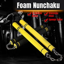 Nunchakus боевые искусства нунчаки из поролона губка палочка металлическая цепь тренировка безопасности боевые искусства продукты прочный