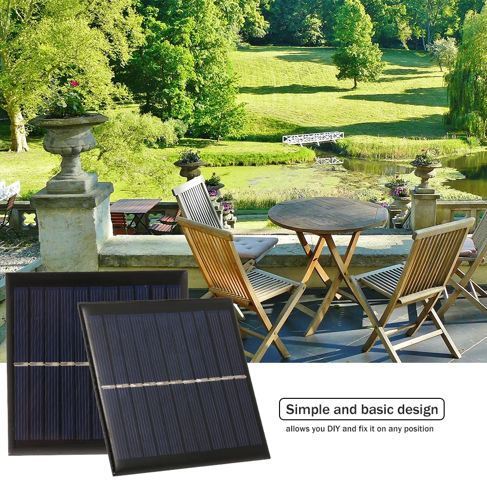 

Portable Solar Charger With Alligator Clip Compact Solar Panel For Garden/Traffic/Emergency Light Solar Pump Outdoor