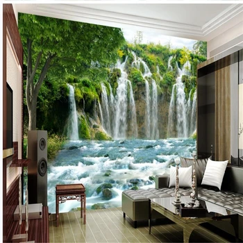 

Custom wallpaper 3d landscape waterfall wallpapers background wall painting beautiful scenery wallpapers
