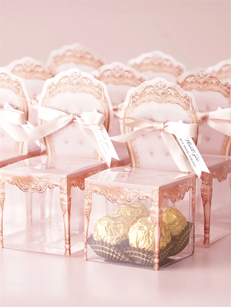 

Net Red Marriage Sugar Box Retro-European Wedding Table Sugar Creative Rose Flower Trapezoid Wedding Favor Candy Boxes Gift Box