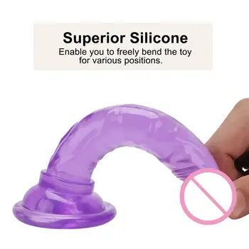 Realistic Dildo Anal Masturbator  Lightweight Sex Toys for Couples Jelly Dildo Suction Cup Penis Thrusting Pleasure Wand 4