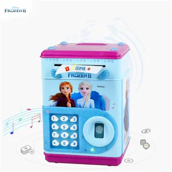 

New Frozen 2 Disney Elsa Princess Fingerprint Money Box Children Toy GK Action Figure Collection Model Toy Birthday Gift M4912