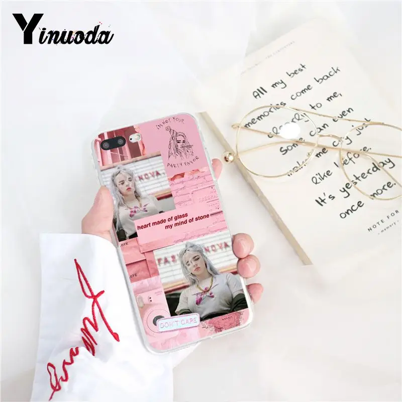 Yinuoda Billie Eilish Красочный милый чехол для телефона iPhone 8 7 6 6S 5 5S SE XR X XS 11 Pro MAX