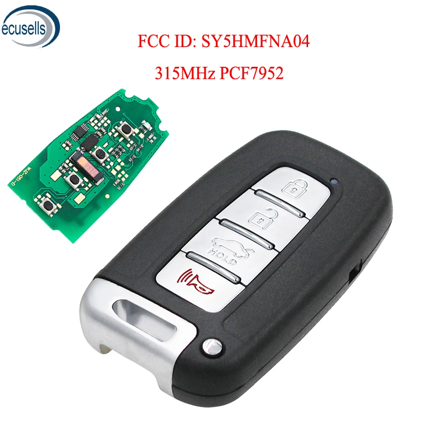 3+ 1/4 ButtonReplacement дистанционный смарт ключ-брелок 315 МГц PCF7952 чип для hyundai Kia 2011- FCC, аддитивного цветового пространства(ID: SY5HMFNA04
