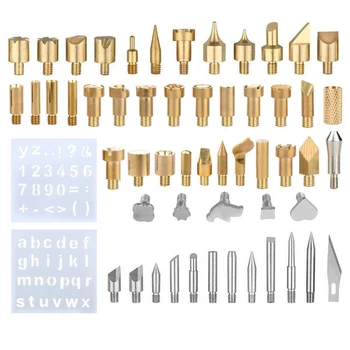 

57pcs/Set Soldering Iron Head Kit Portable Welding Repair Tool For Wood Embossing Carving Tool