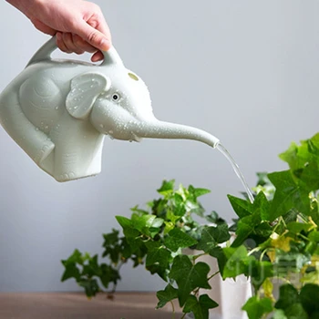 

WSFS Hot Plastic Garden Elephant Watering Can Gardening Tools Plant Flower Pot Outdoor Irrigation Garden Watering Pots Blue