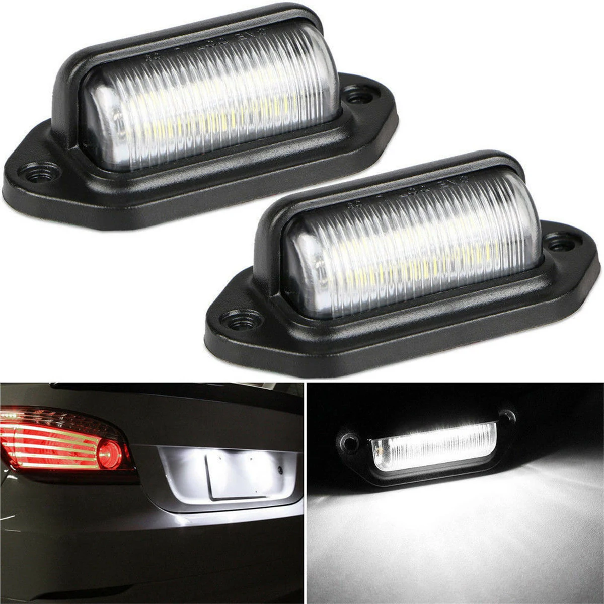 

1PC LED Number License Plate Light Lamp Kit Universal Long Lasting LED License Plate Lights 12V With Screws For Car Trailer Van