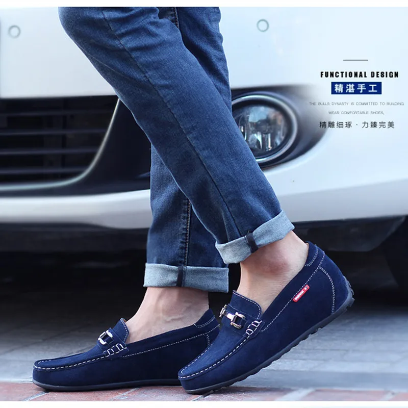 Suede Leather Loafers Man Elevator Shoes Height Increase Shoes for Men Insole 6cm Drive Business Fashion Lift Sneakers leather shoes