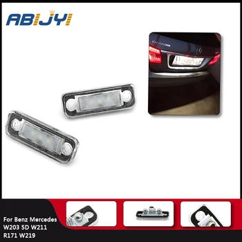 

2Pcs 3LED Car License Number Plate Light Led Auto boot Light For Mercedes-Benz E-CLASS W211 4D/5D W203 5D CLS-CLASS C219 R171