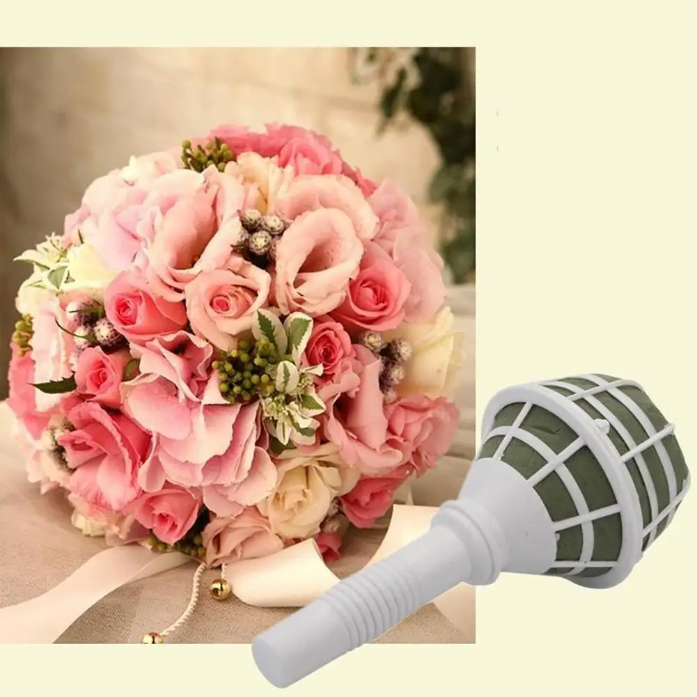 4 Set Artificial Flower Bouquet Holder Floral Arrangement Handle Base  Bracket With Lace Collar DIY Wedding Decoration - AliExpress