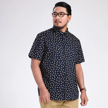 

Print Casual Stylish Plain Fitted Men Shirt Short Sleeve Dress Shirt Summer Cotton Turn-down Collar Camisa Masculina
