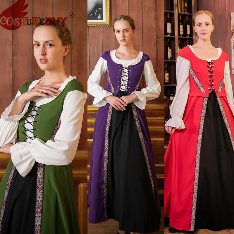 Costumebuy женский Ренессанс пиратский крестьянский Викинг платье в средневековом