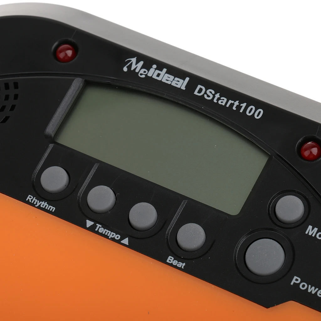 Digital LCD Display Practice Drum Pad Drummer Training Pad Metronome Orange