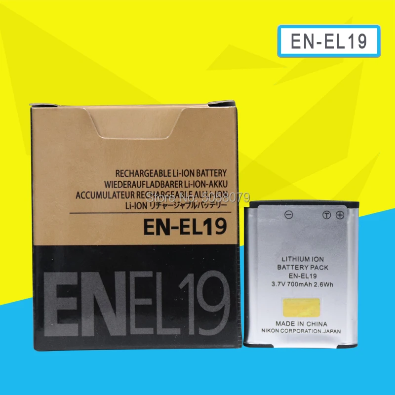 EN-EL19 RU EL19 Камера Батарея для Nikon Coolpix S2600 S2700 S3100 S3500 S4100 S4150 S4400 S5200 S6400 S6900