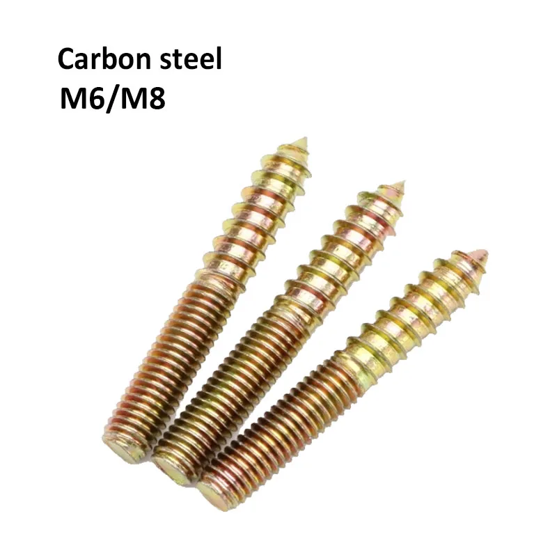 HangerBoltsWoodToMetalDowelsDoubleEndedFurnitureFixingSelf