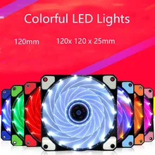 120 мм ПК ультра тихий светодиодный радиатор радиатора вентилятора охлаждения, 12 см вентилятор, 12В DC 3P IDE 4pin