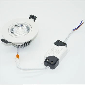 

85-265Vac input 7W/12W/18W LED embedded down lamp ,45 Degree rotatable suspended roof built in background ceiling spot light