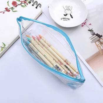 

Transparent Snowflakes Quicksand Pencil Case Big Zipper Capacity School Pencil Bag Storage Pouch School Supplies Stationery