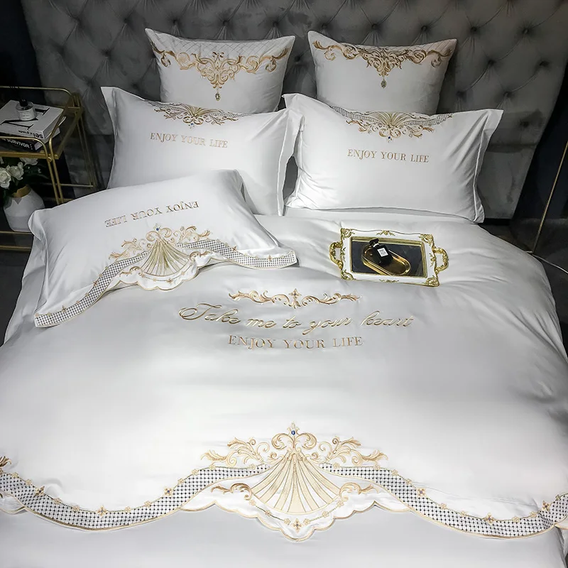 ホワイト600tc egyptianコットン,寝具セット,掛け布団カバー,ベッドシーツ,リネン枕カバー,4ピース,ニューコレクション - AliExpress ホームガーデン ホワイト600tc egyptianコットン,寝具セット,掛け布団カバー,ベッドシーツ,リネン枕カバー,4ピース,ニューコレクション - AliExpress ホームガーデン