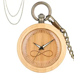 Гравировальный неограниченный логотип дизайн бамбуковое дерево кварцевые карманные часы из натурального дерева корпус бронзовое