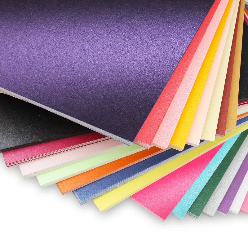 А5 перламутровая цветная бумага самодельная открытка делая бумагу Переливающаяся бумага оберточная крафт-бумага чистый цвет перламутровая бумага крафт-карточка бумага
