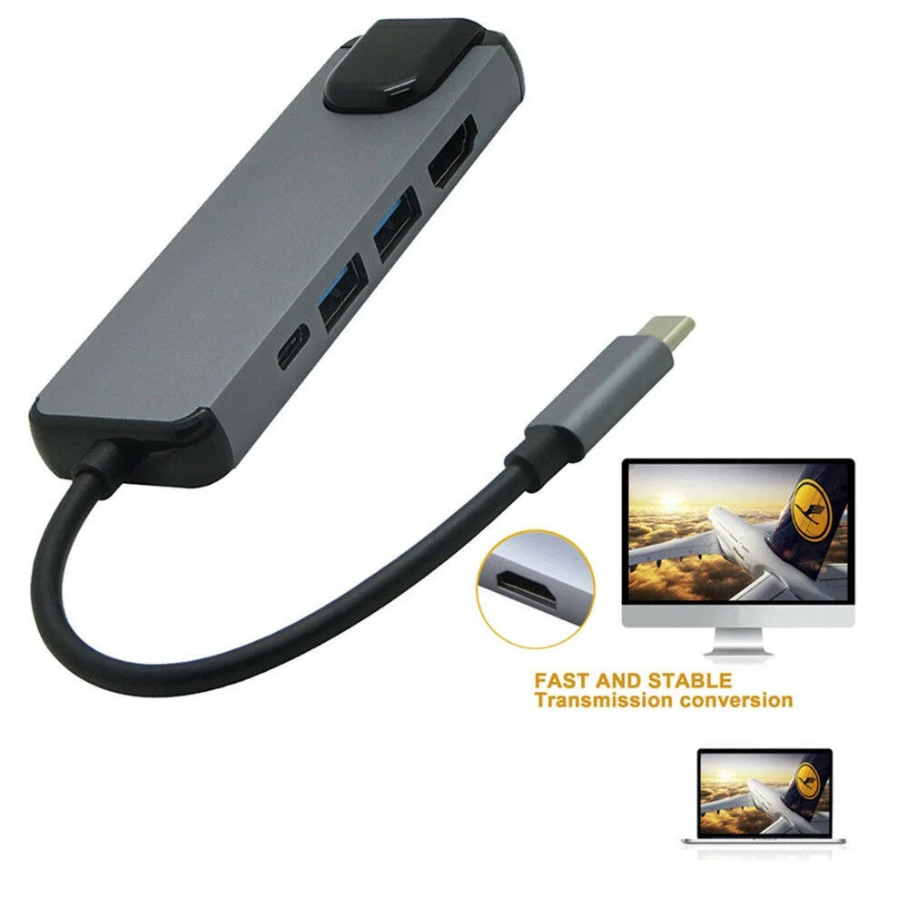 5 в 1 USB 3,1 type C концентратор 4K HDMI USB 3,0 для Rj45 Lan адаптер зарядное устройство для Macbook и высокое качество