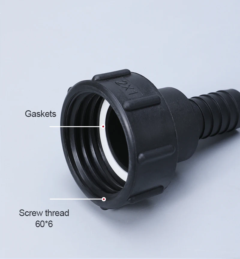 1/2" 3/4" 1" 2 inch Thread IBC Tank Adapter thicken plastic Tap Connector Water Tank Fitting For Home Garden Water Connectors