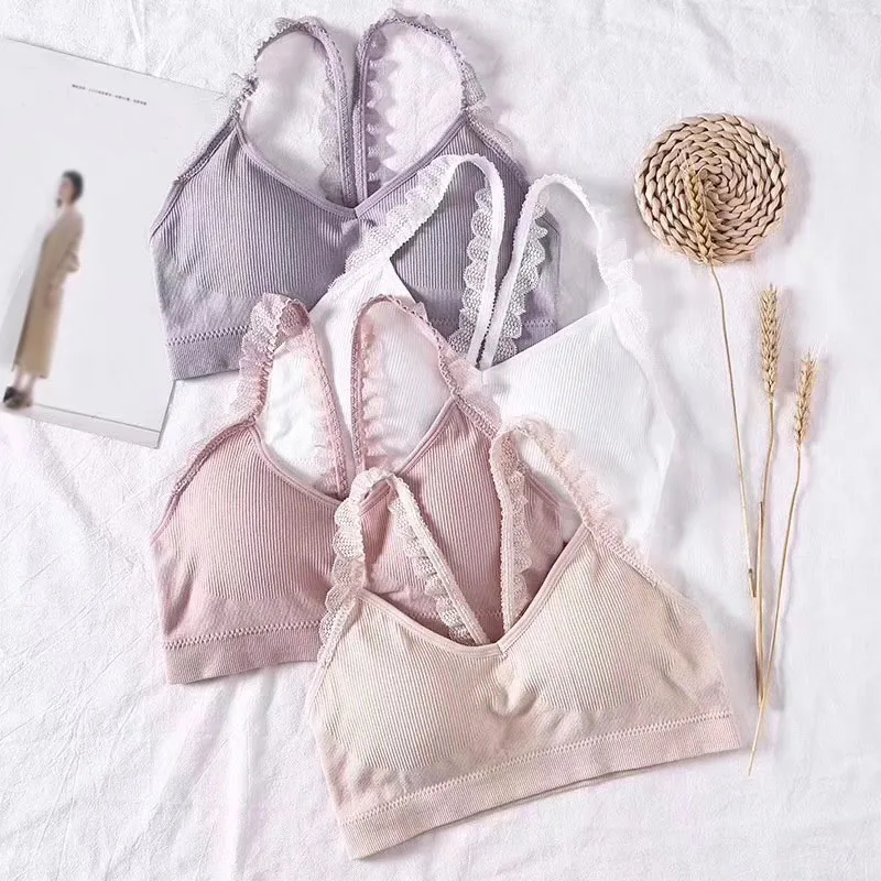 

Breathable Lace Beauty Back Tube Top Female Wrapped Chest Women Summer Bras