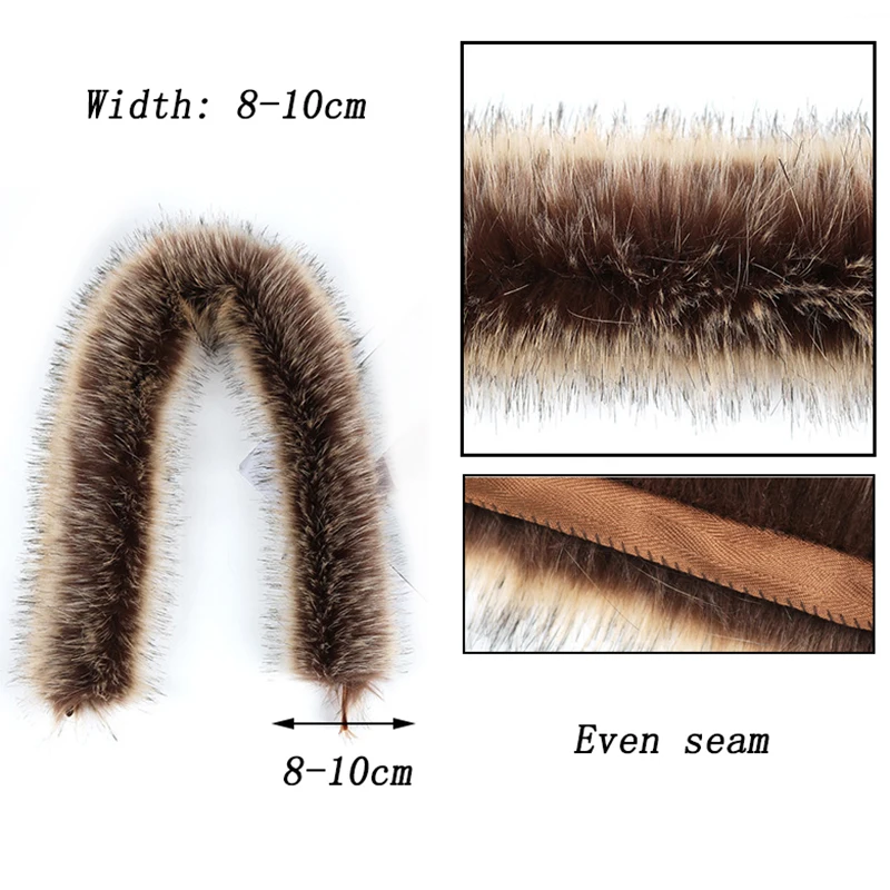 1m Artificial Fox Fur Ribbon Tapes  DIY Sewing Faux Fox Fur Furry Fluffy Trim Trimming Fabric Sweater Coat Hood Garment Crafts