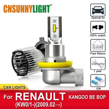 

CNSUNNYLIGHT Canbus LED Car Headlamp Bulbs For RENAULT KANGOO BE BOP KW0/1 From 2009 Foglamp Bulbs Headlight Bright Auto Lights